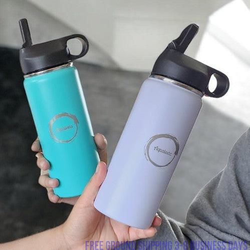 Aqualeeta 16oz insulated water bottle stainless steel. Ship from USA