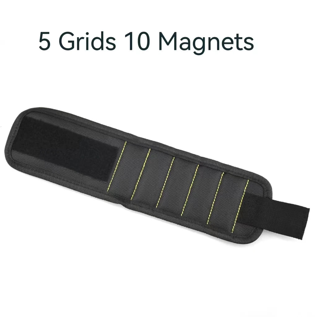 Magnetic Wristband Men Tool Bracelet with 10 Strong Magnets to Hold Screws Nails and Drilling Bits