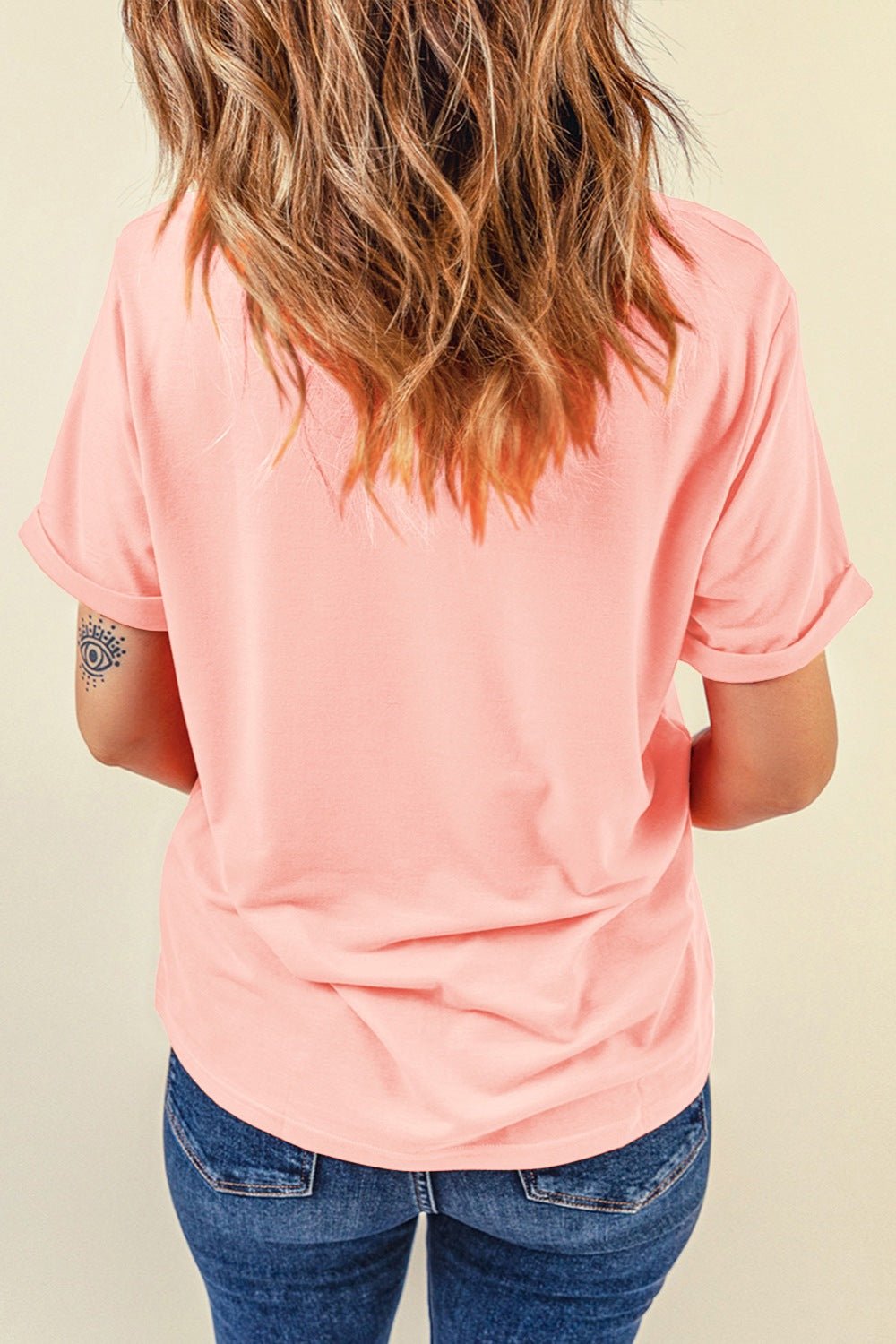 Boots Graphic Round Neck Short Sleeve T-Shirt - Luminous Bear