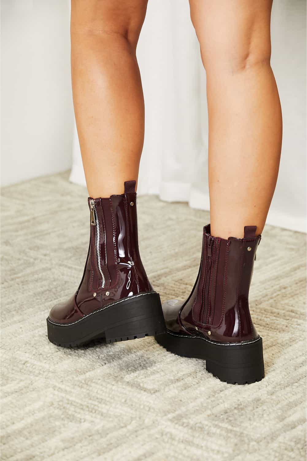 Forever Link Side Zip Platform Boots - Luminous Bear Shop