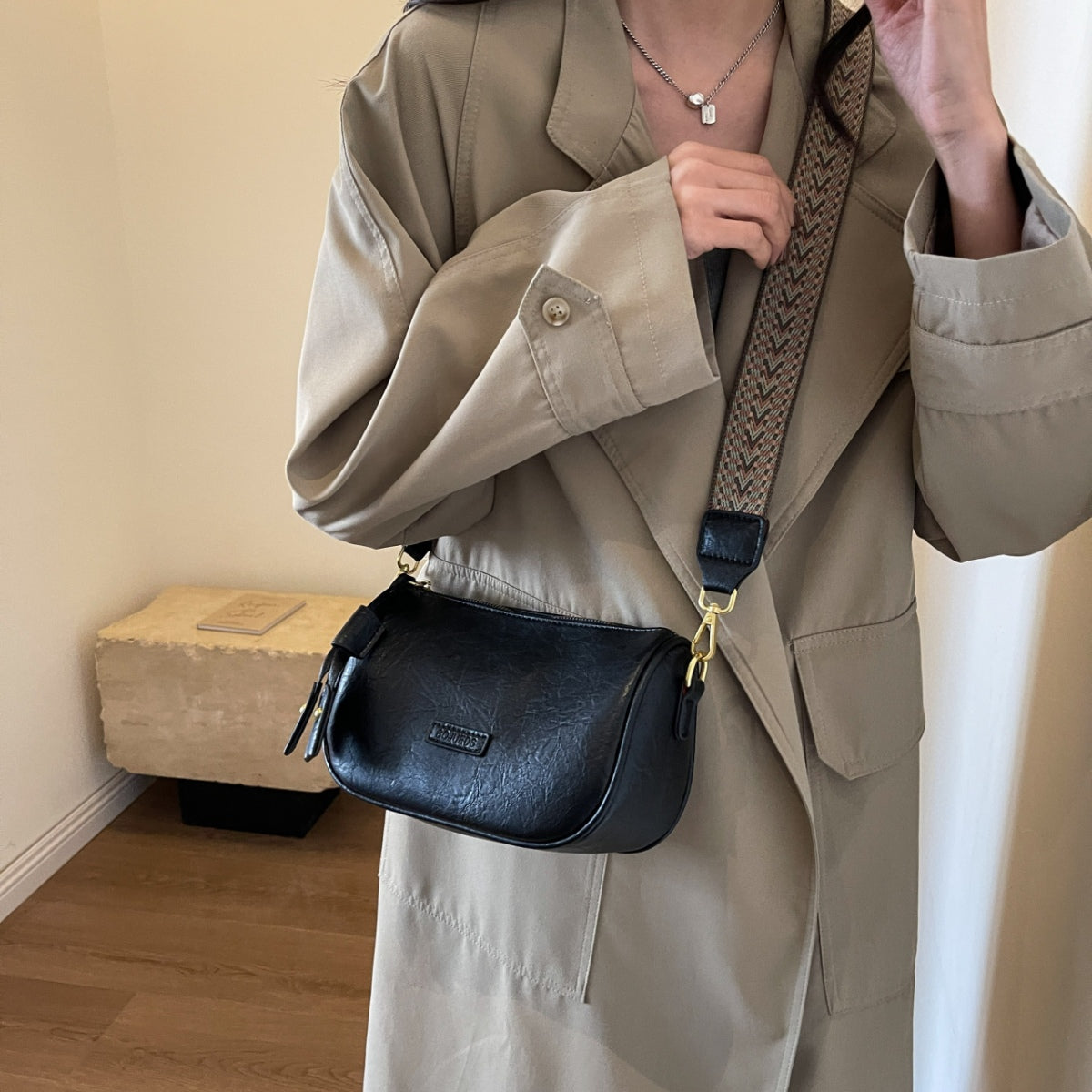 PU Leather Shoulder Bag - Luminous Bear Shop
