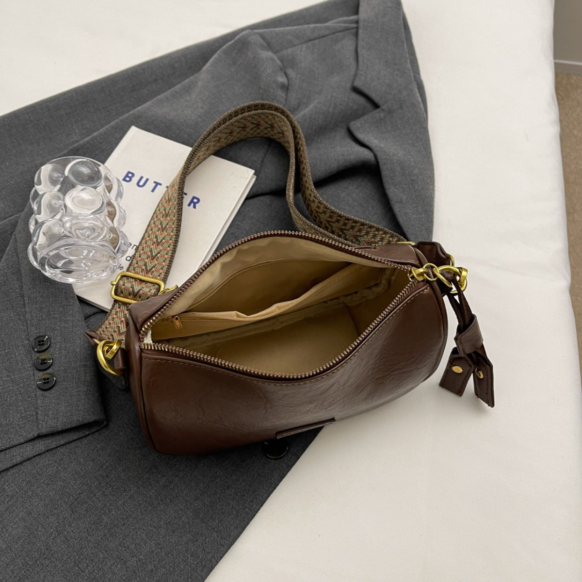 PU Leather Shoulder Bag - Luminous Bear Shop