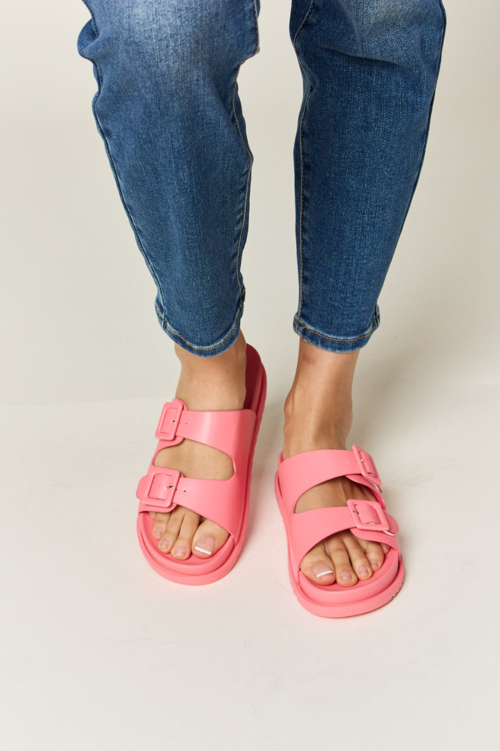 Legend Double Buckle Open Toe Sandals - Luminous Bear Shop