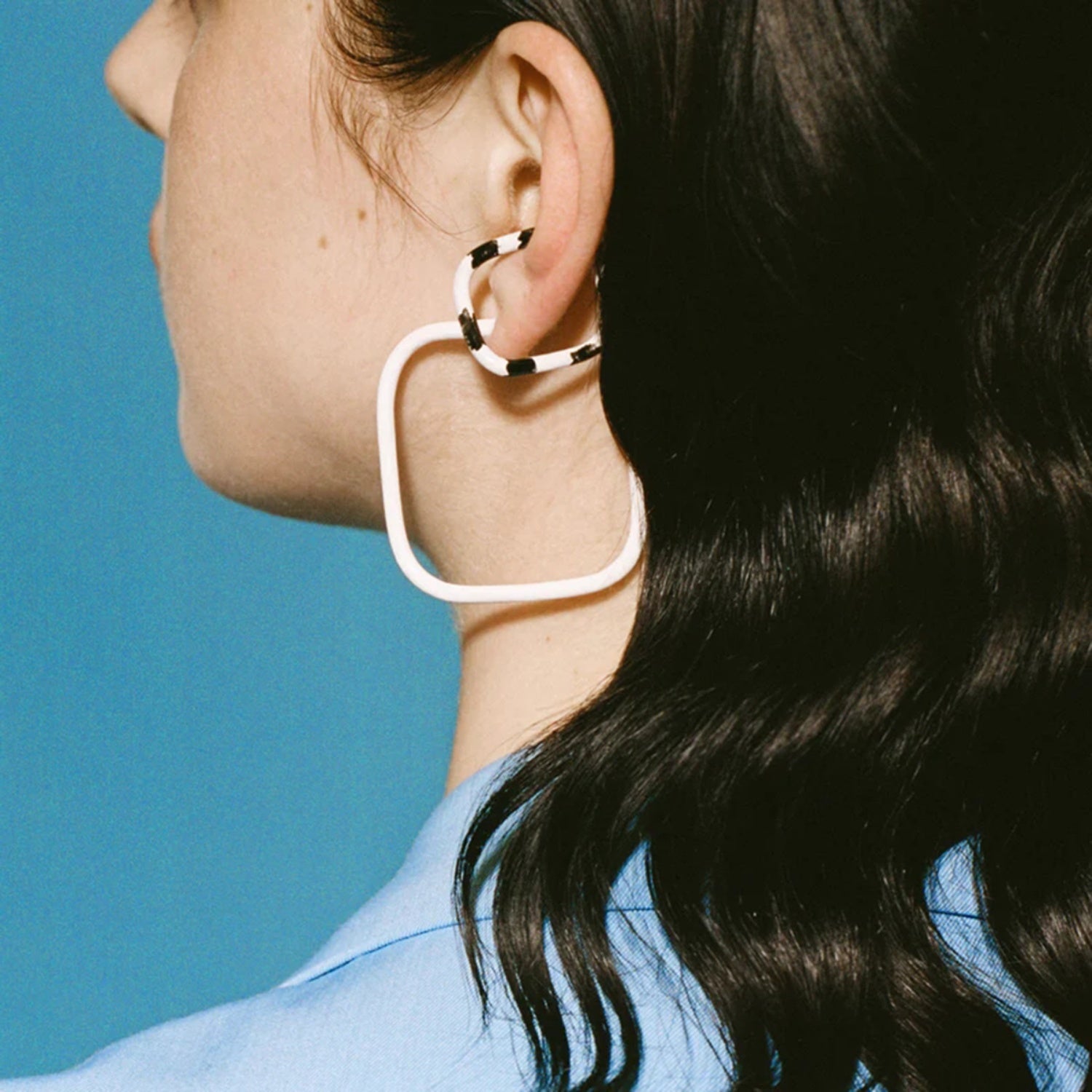 Stainless Steel Oil Drip Cuff Earrings - Luminous Bear Shop