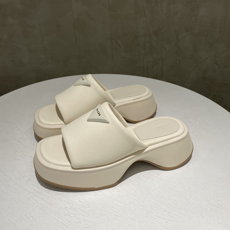 PU Leather Platform Sandals - Luminous Bear Shop