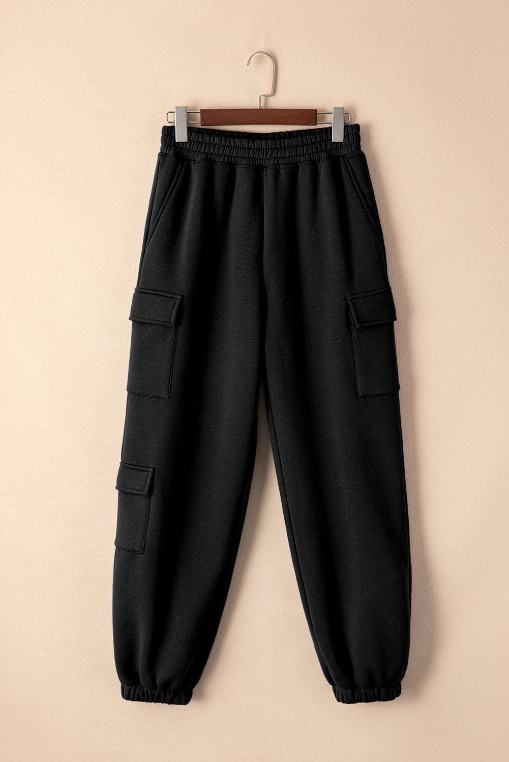 Pocketed Elastic Waist Cargo Joggers