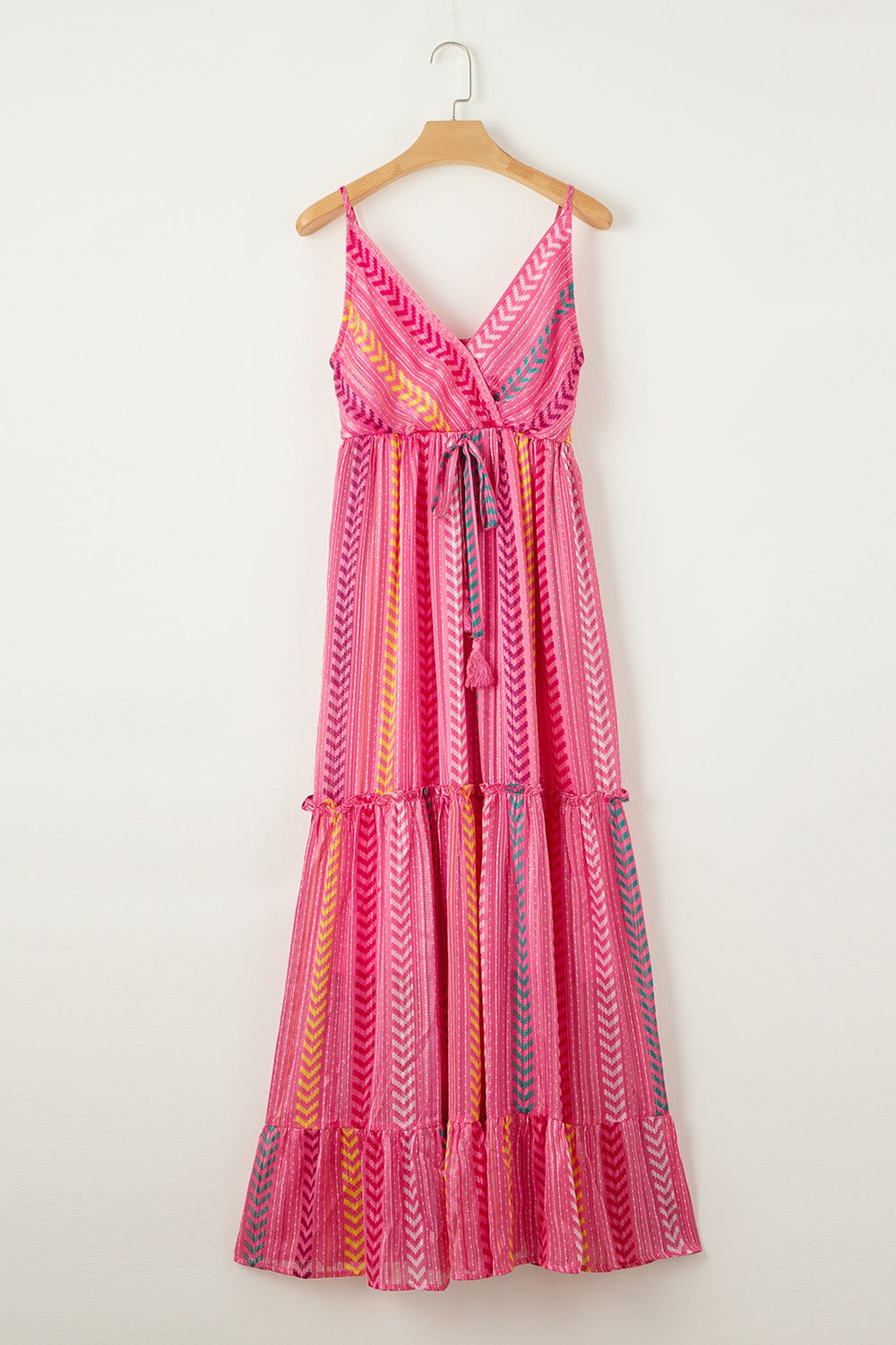 Printed Surplice Maxi Cami Dress - Luminous Bear Shop