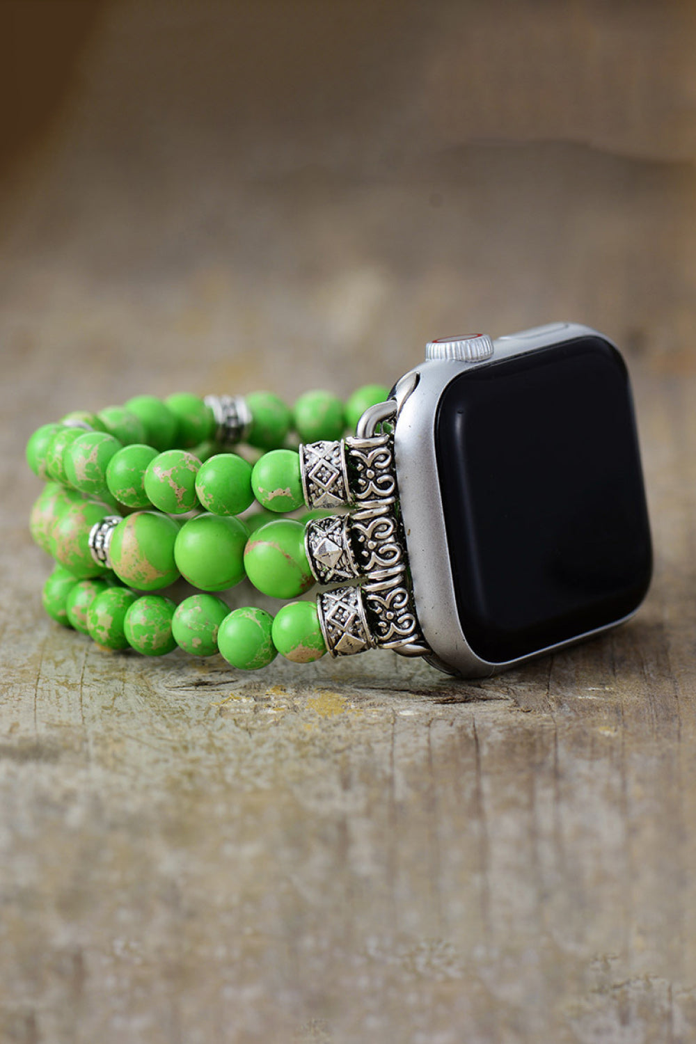 Synthetic Imperial Jasper Beaded Watchband Bracelet - Luminous Bear Shop