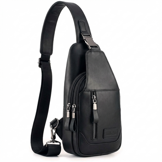 Luxury Leather Chest Sling Bag – Sleek & Functional