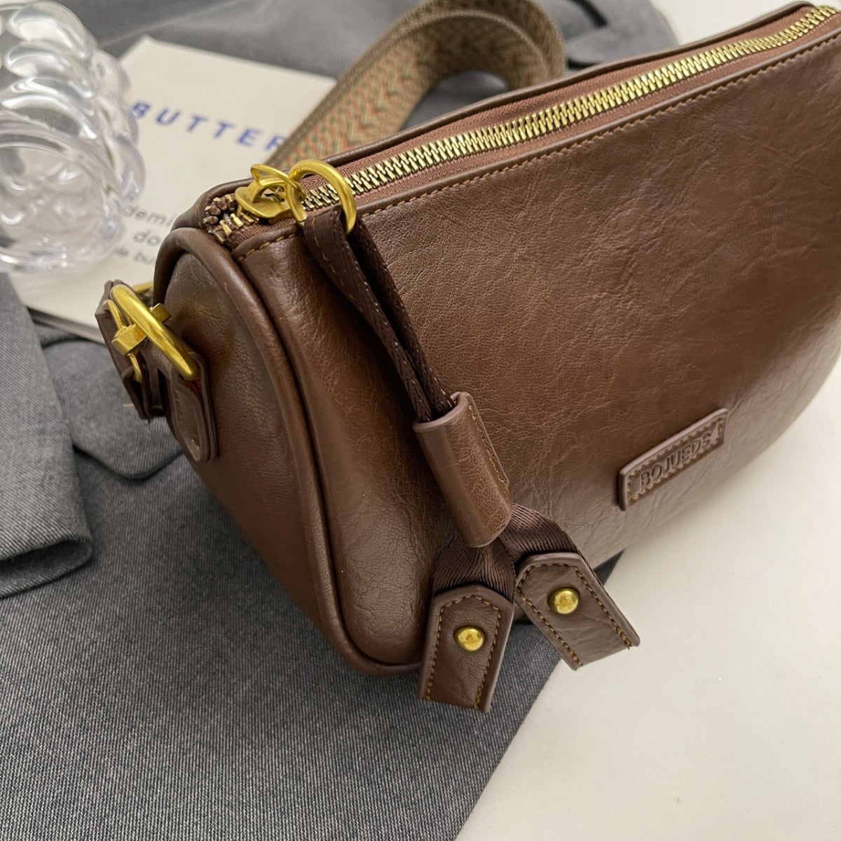 PU Leather Shoulder Bag - Luminous Bear Shop