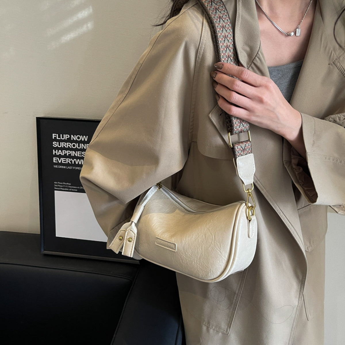 PU Leather Shoulder Bag - Luminous Bear Shop