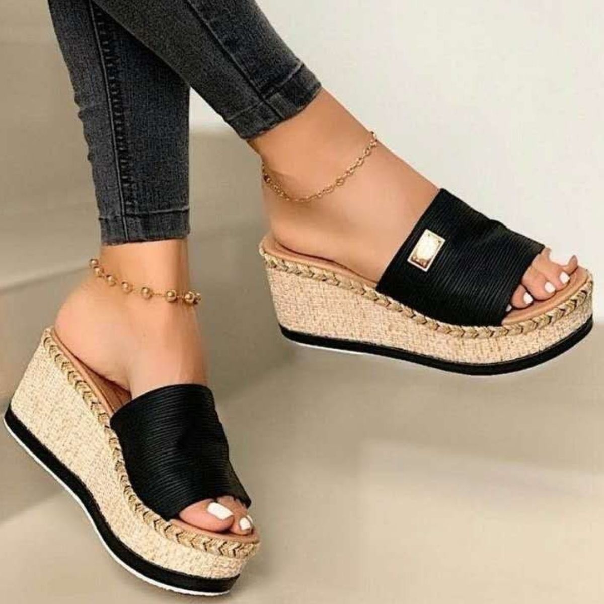PU Leather Open Toe Sandals - Luminous Bear Shop
