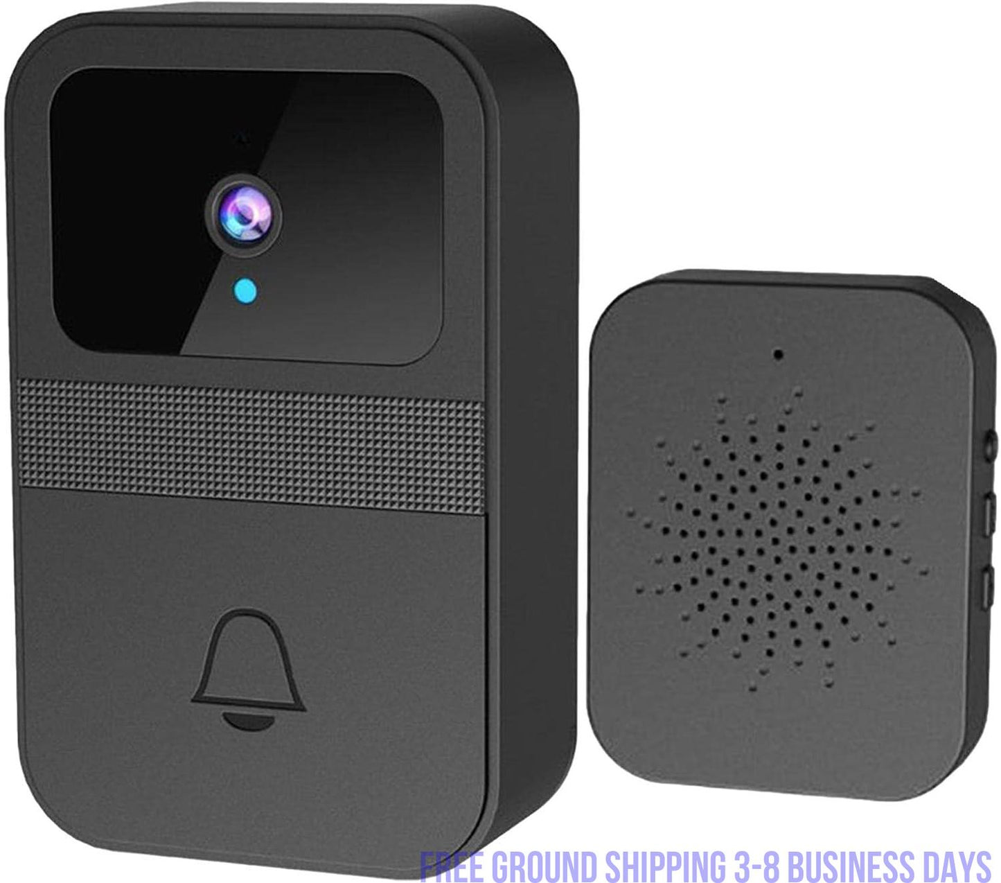 Wireless Video Doorbell Camera with Intercom – Smart Visual Doorbell, 640x480 HD, Loop Recording, Battery Powered