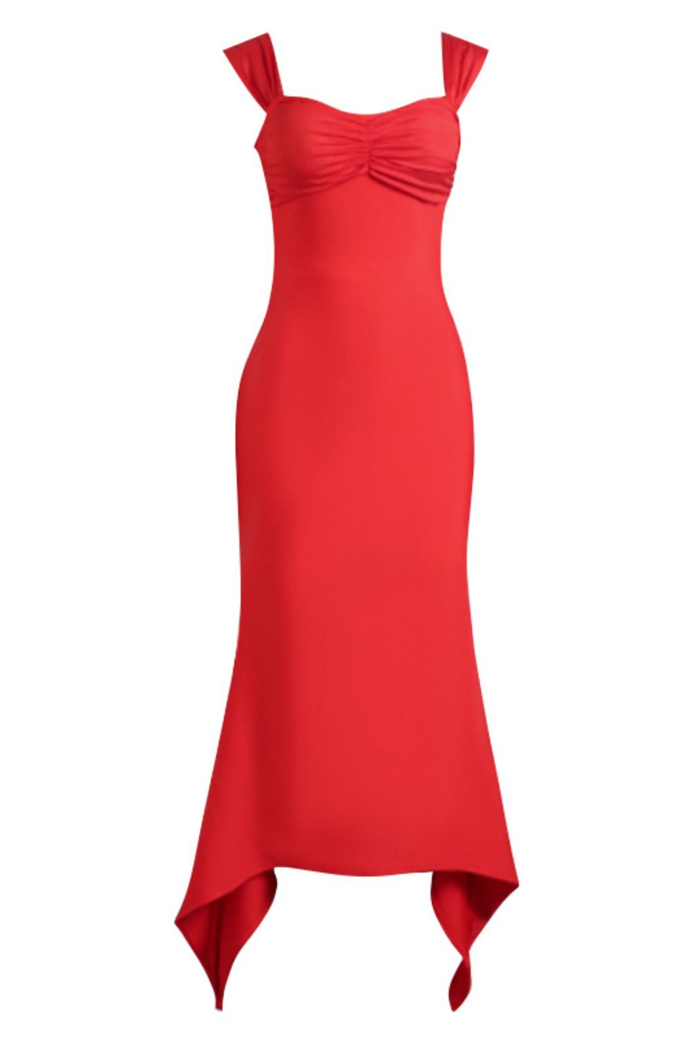 Ruched Sweetheart Neck Hem Detail Dress - Luminous Bear Shop