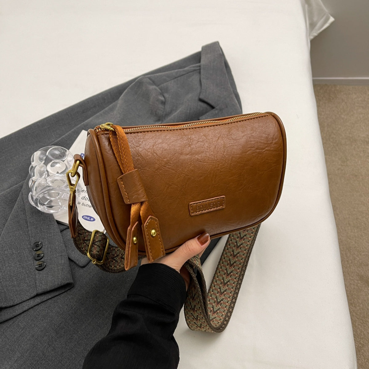 PU Leather Shoulder Bag - Luminous Bear Shop