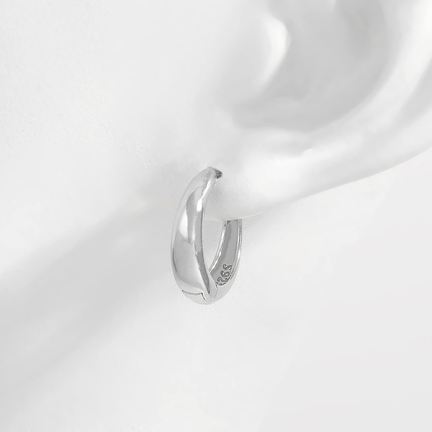925 Sterling Silver Huggie Earrings - Luminous Bear Shop