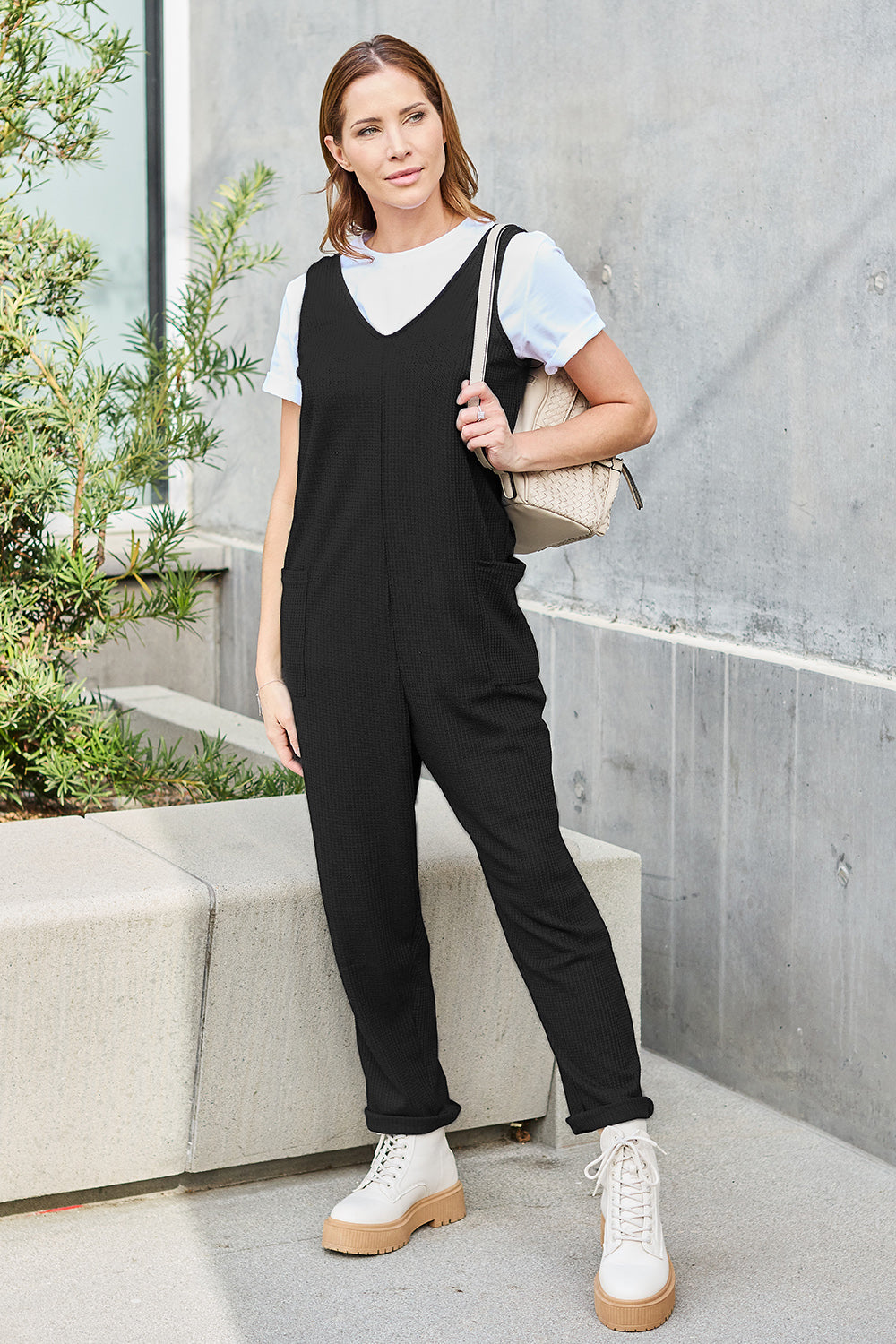 Full Size Sleeveless Straight Jumpsuit - Luminous Bear Shop