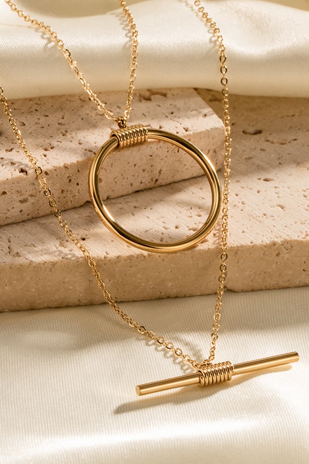 Double-Layered Stainless Steel Necklace - Luminous Bear Shop
