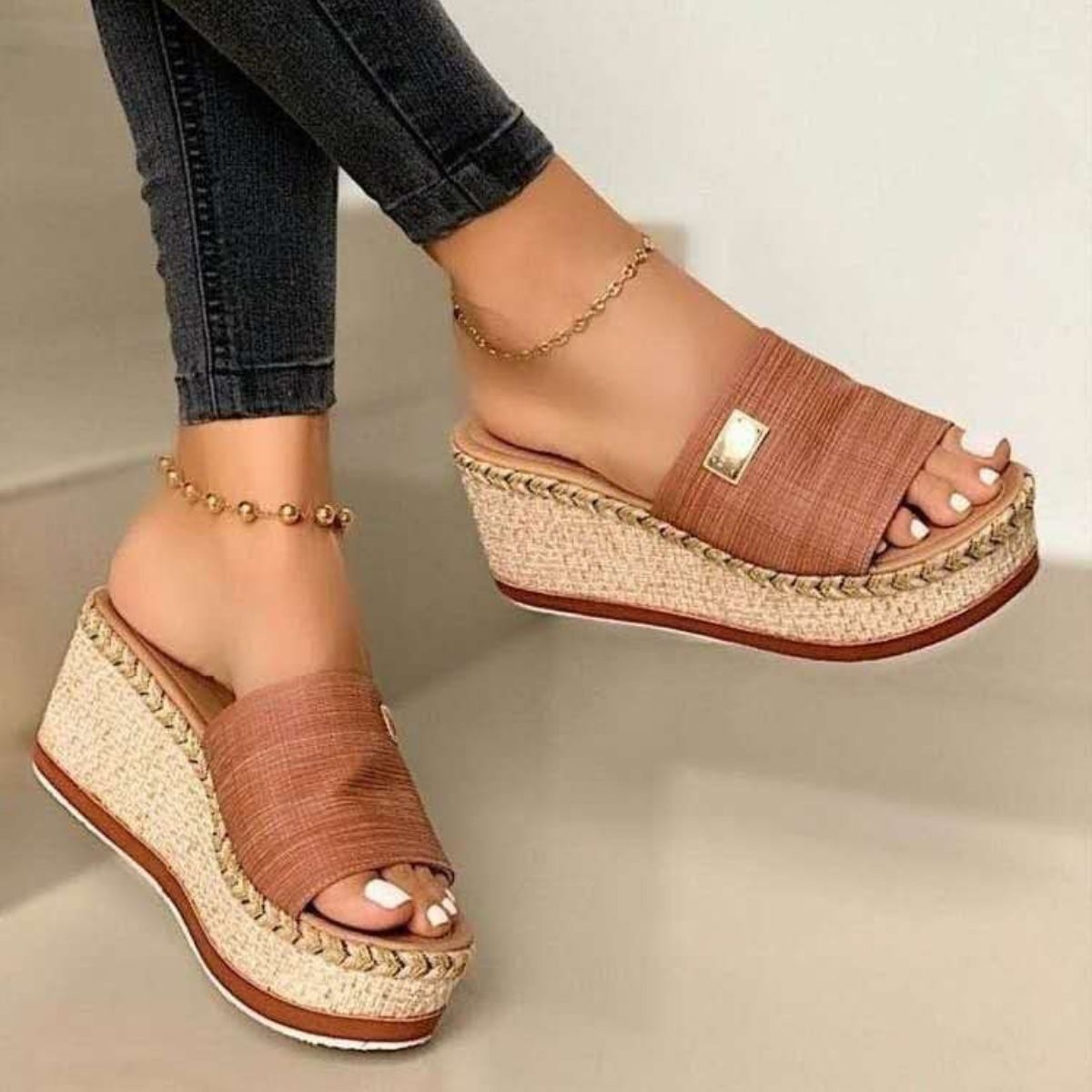 PU Leather Open Toe Sandals - Luminous Bear Shop
