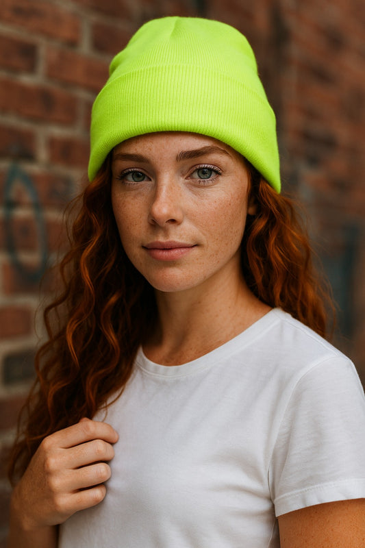 Warm Knit Beanie Hat – Stretchy, Cuffed, and Comfortable for All Ages