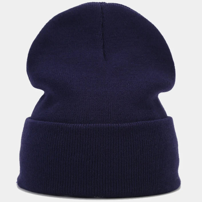 Warm Knit Beanie Hat – Stretchy, Cuffed, and Comfortable for All Ages
