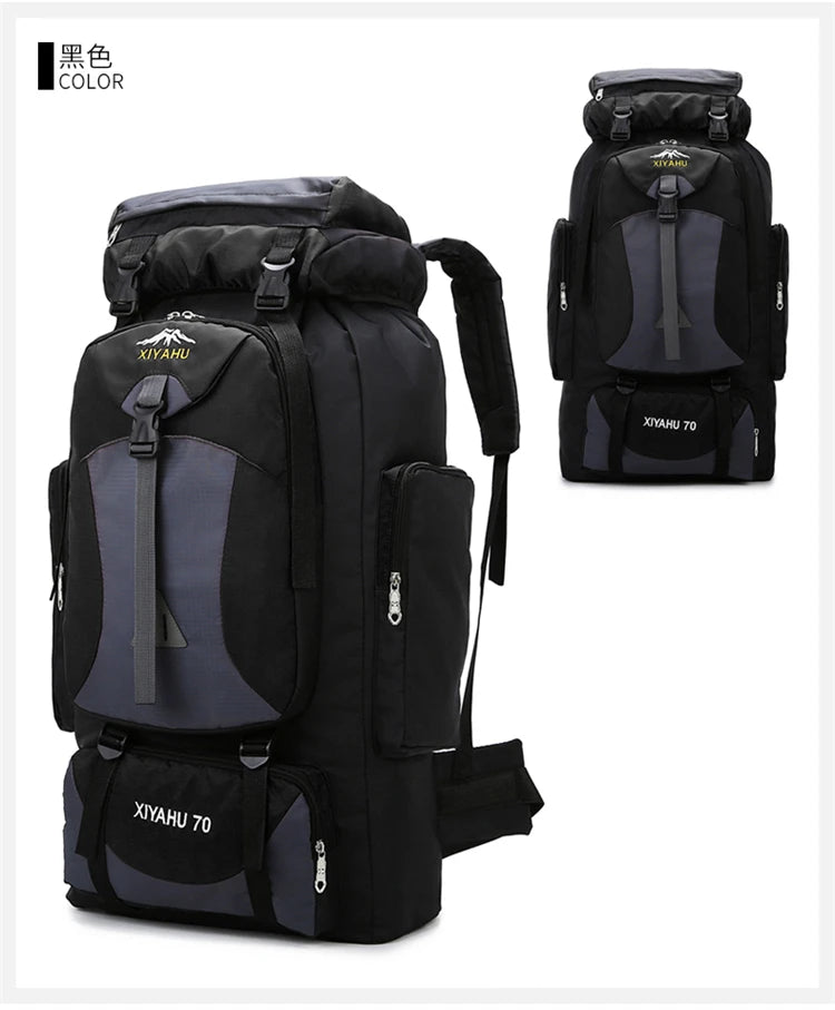 64L Waterproof Mountaineering Backpack – Large Capacity, Built for Adventure