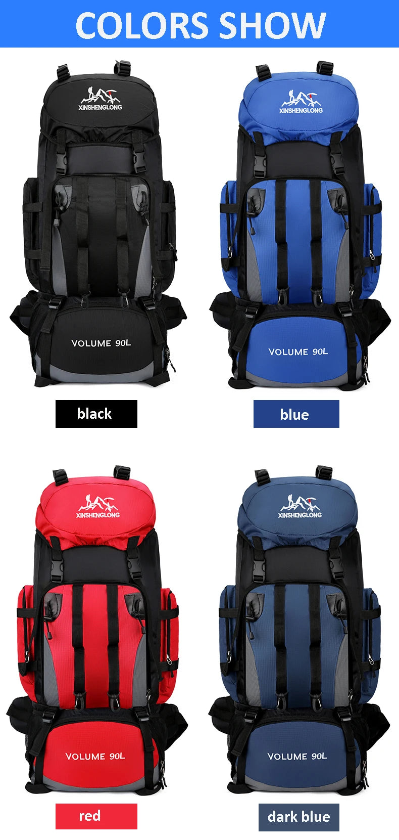 90L Large Capacity Outdoor Backpack – Built for Extended Adventures