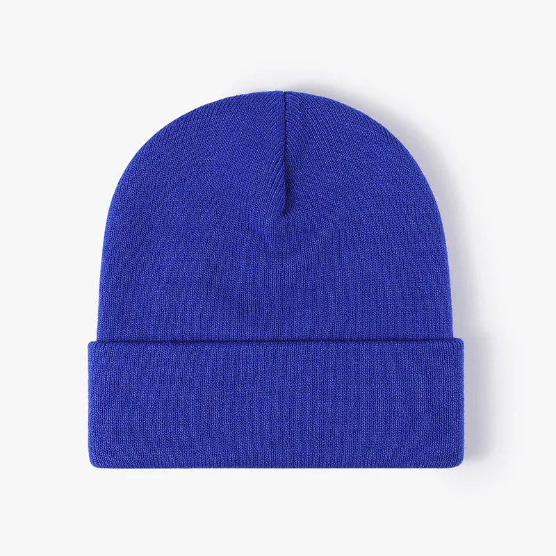 Warm Knit Beanie Hat – Stretchy, Cuffed, and Comfortable for All Ages