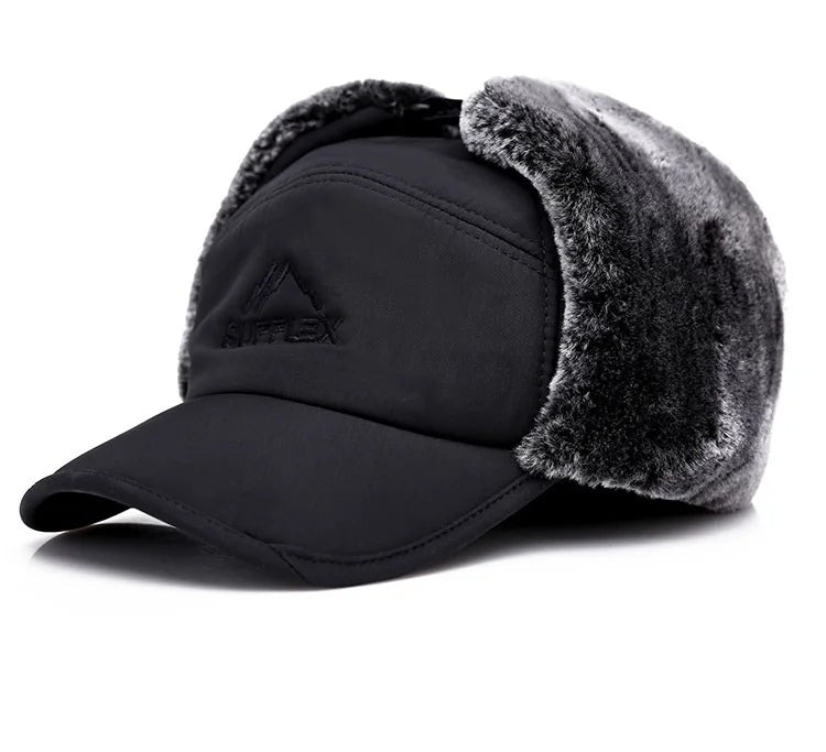 Waterproof Trapper Hat with Detachable Face Mask & Ear Flaps – Full Coverage Winter Hat for Extreme Cold