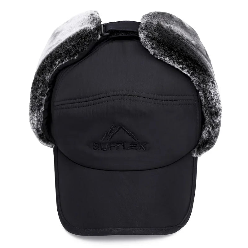 Waterproof Trapper Hat with Detachable Face Mask & Ear Flaps – Full Coverage Winter Hat for Extreme Cold