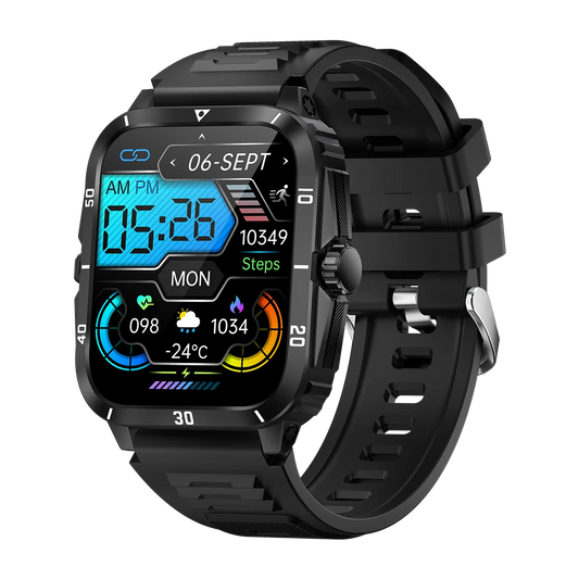 KT71 Smart Watch  Bluetooth Calling | 430mAh Large Battery | 3ATM Waterproof | Outdoor Sports Ready | Men's Smartwatch