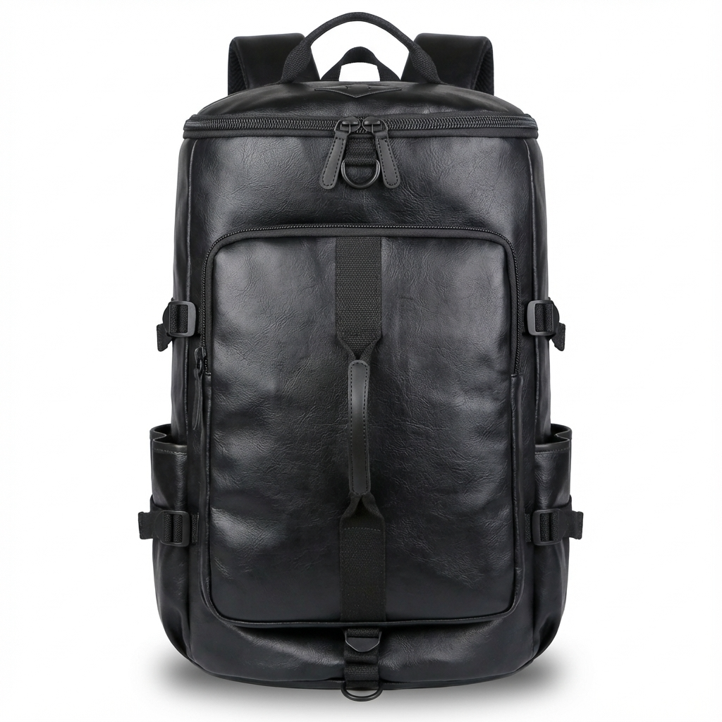 Soft Leather Duffel Bag – 40L Convertible Travel Bag