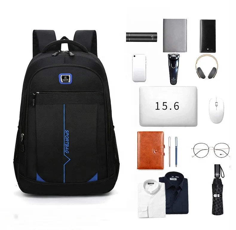 Large Capacity Waterproof Laptop Backpack – School, Travel & Business Bag