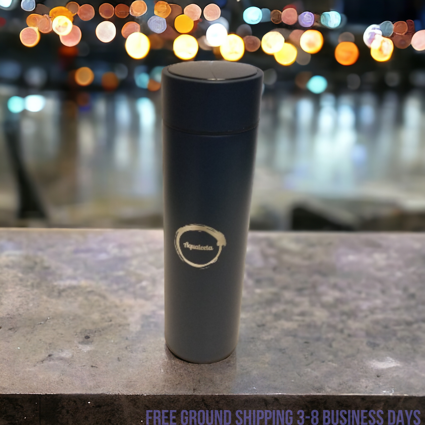 Aqualeeta Smart Digital LED 16oz Steel insulated Fahrenheit Temperature Reader. Ship from USA