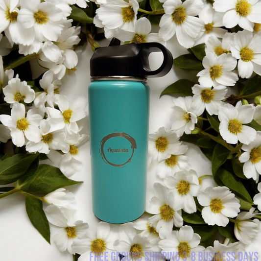 Aqualeeta 16oz insulated water bottle stainless steel. Ship from USA