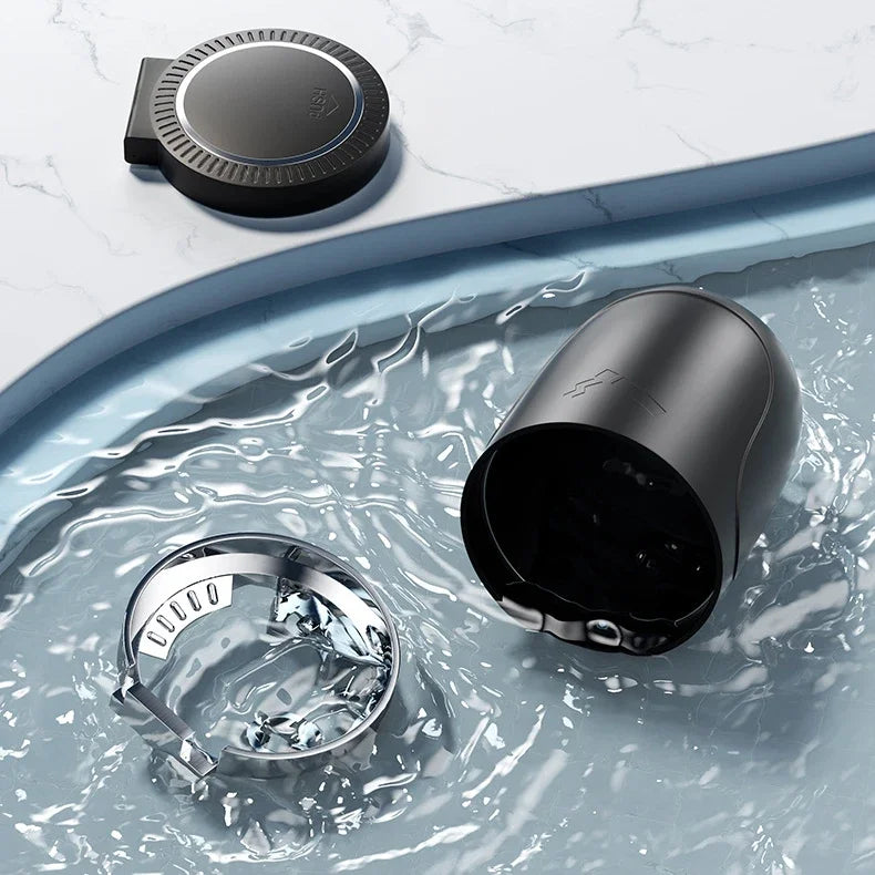 🚗 Car Ashtray with Lid – Smell-Proof Portable Ashtray Cup with Blue LED Light &amp; Fireproof Shell | One-Touch Open Auto Accessory