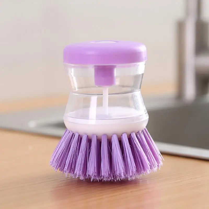 EasyClean Duo Brush Soap & Scrub in One Kitchen Soap Dispensing Cleaning Brush