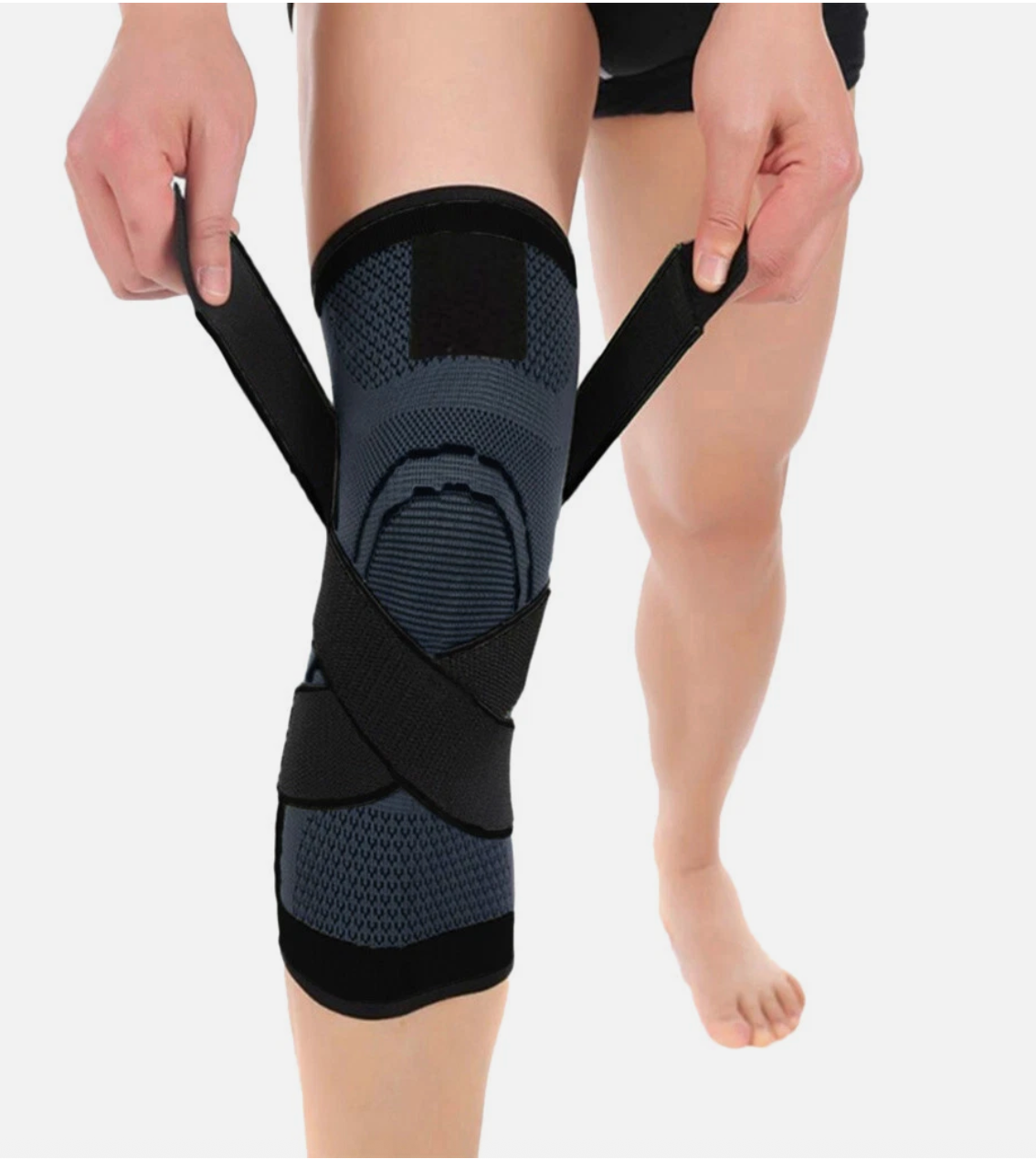 Compression Knee Support Sleeve with Adjustable Straps