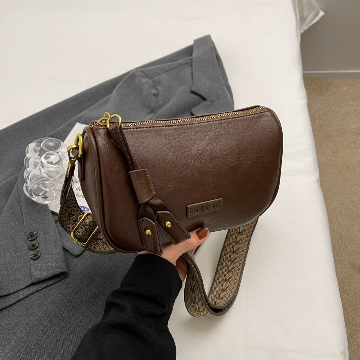 PU Leather Shoulder Bag - Luminous Bear Shop