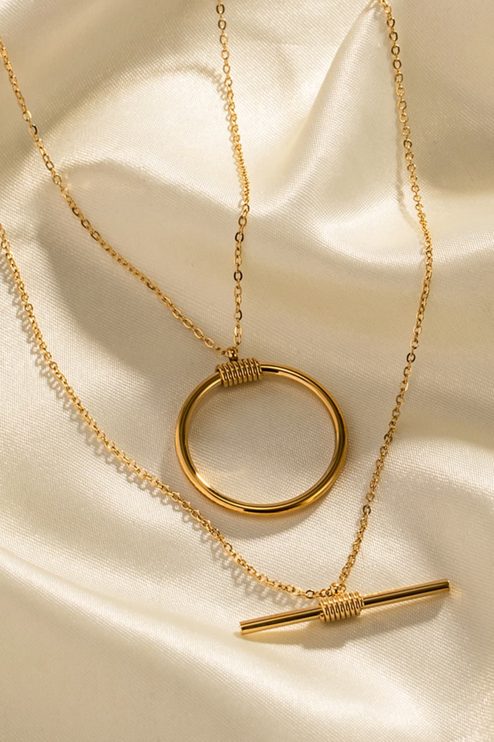 Double-Layered Stainless Steel Necklace - Luminous Bear Shop