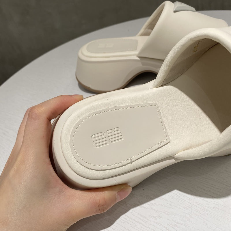 PU Leather Platform Sandals - Luminous Bear Shop