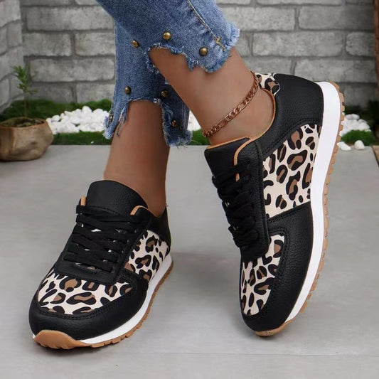 Tied Printed PU Leather Athletic - Luminous Bear Shop