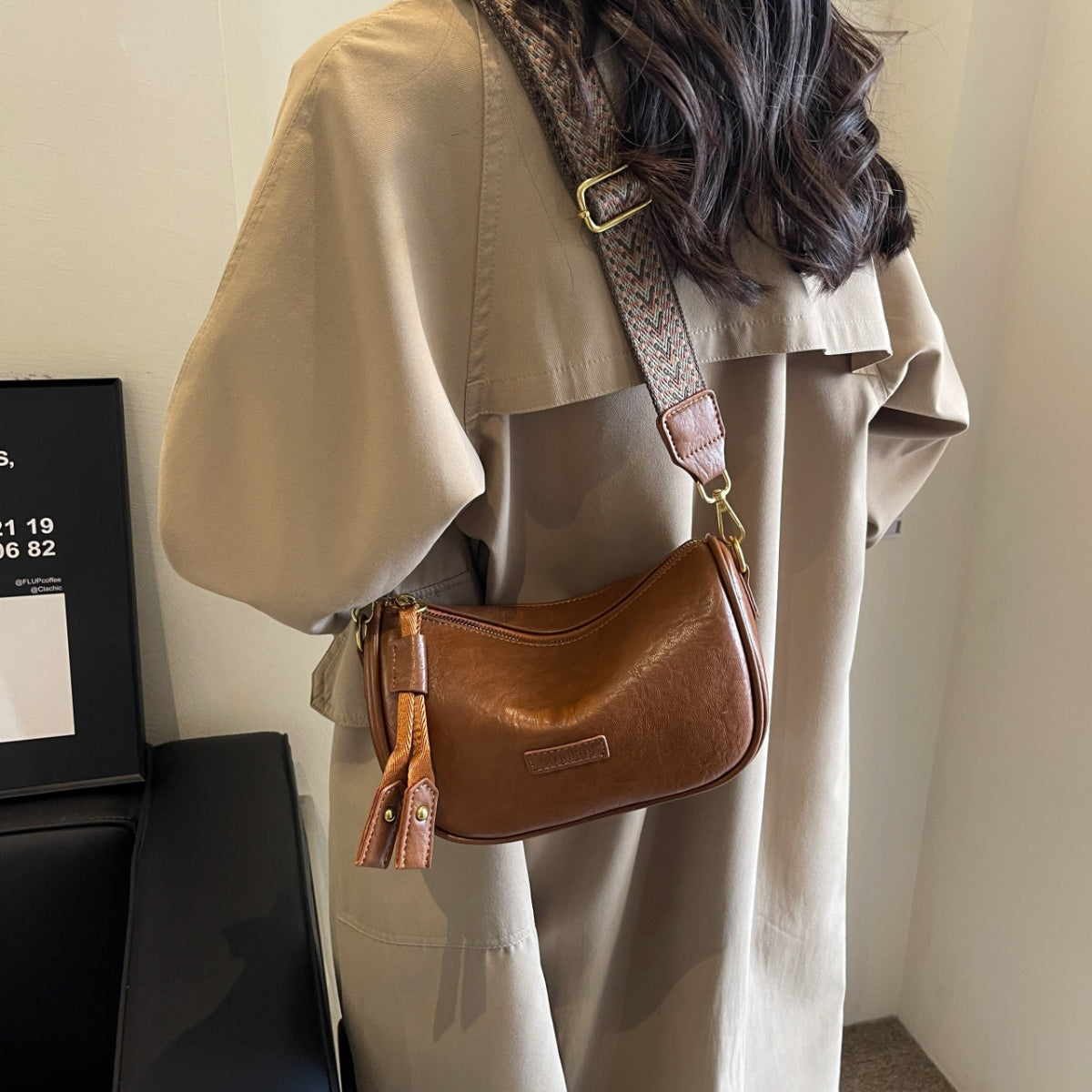 PU Leather Shoulder Bag - Luminous Bear Shop