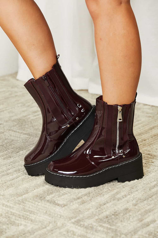 Forever Link Side Zip Platform Boots - Luminous Bear Shop