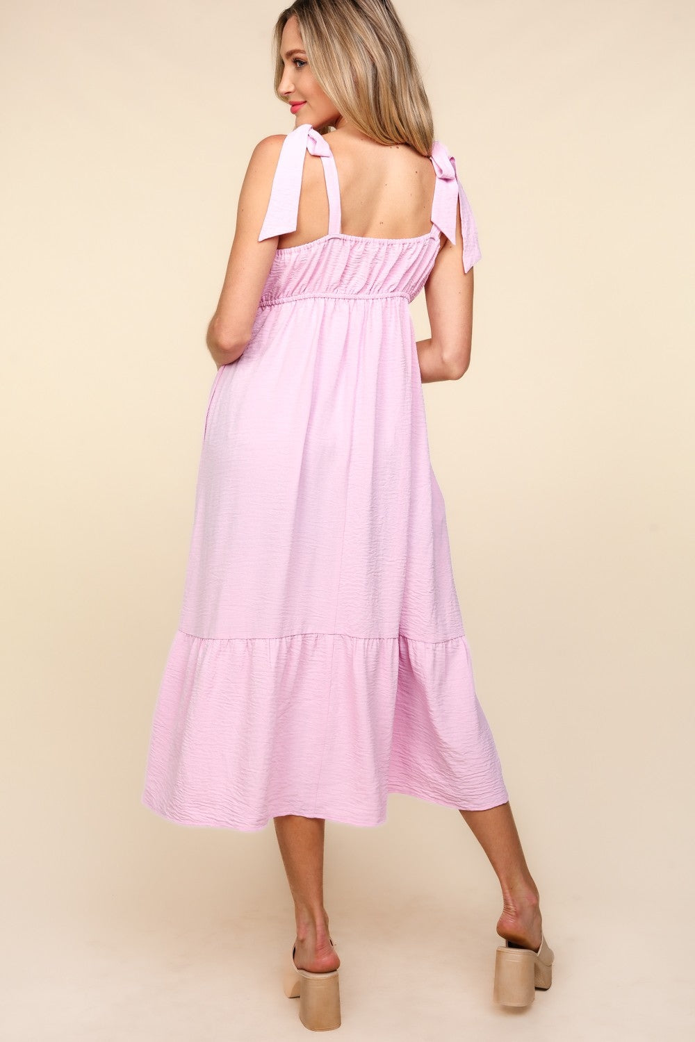 Haptics Crochet Lace Ruffle Hem Cami Midi Dress - Luminous Bear Shop