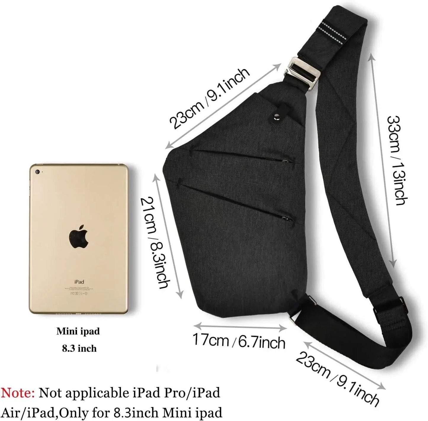 Anti-Theft Crossbody Sling Bag – Compact & Secure