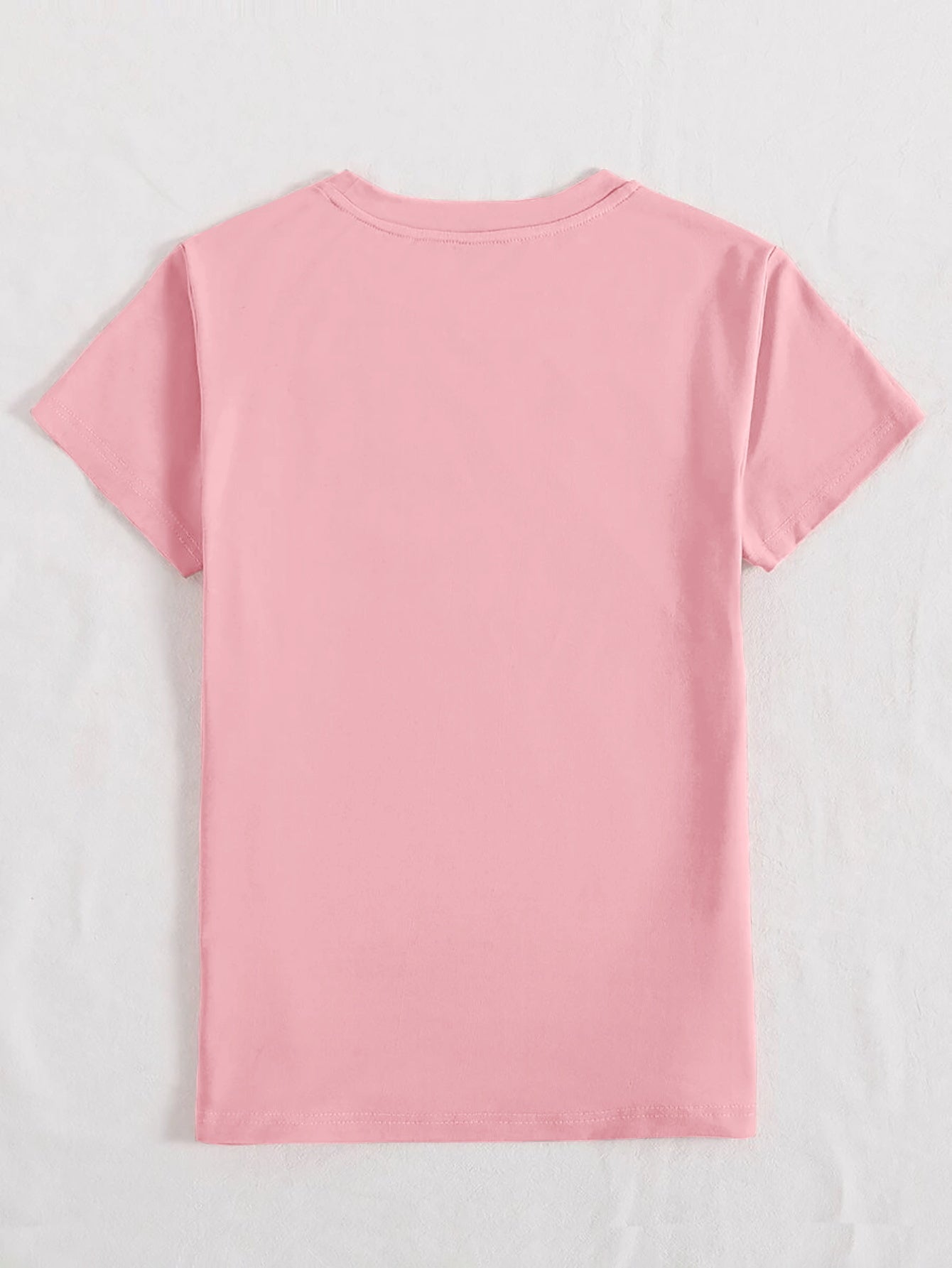 Graphic Round Neck Short Sleeve T-Shirt - Luminous Bear