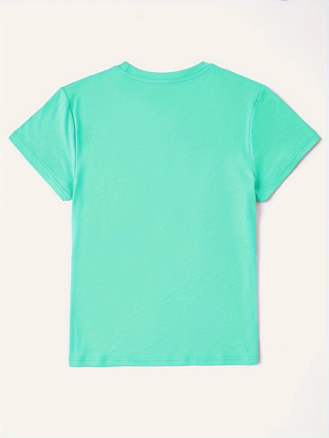 Graphic Round Neck Short Sleeve T-Shirt - Luminous Bear