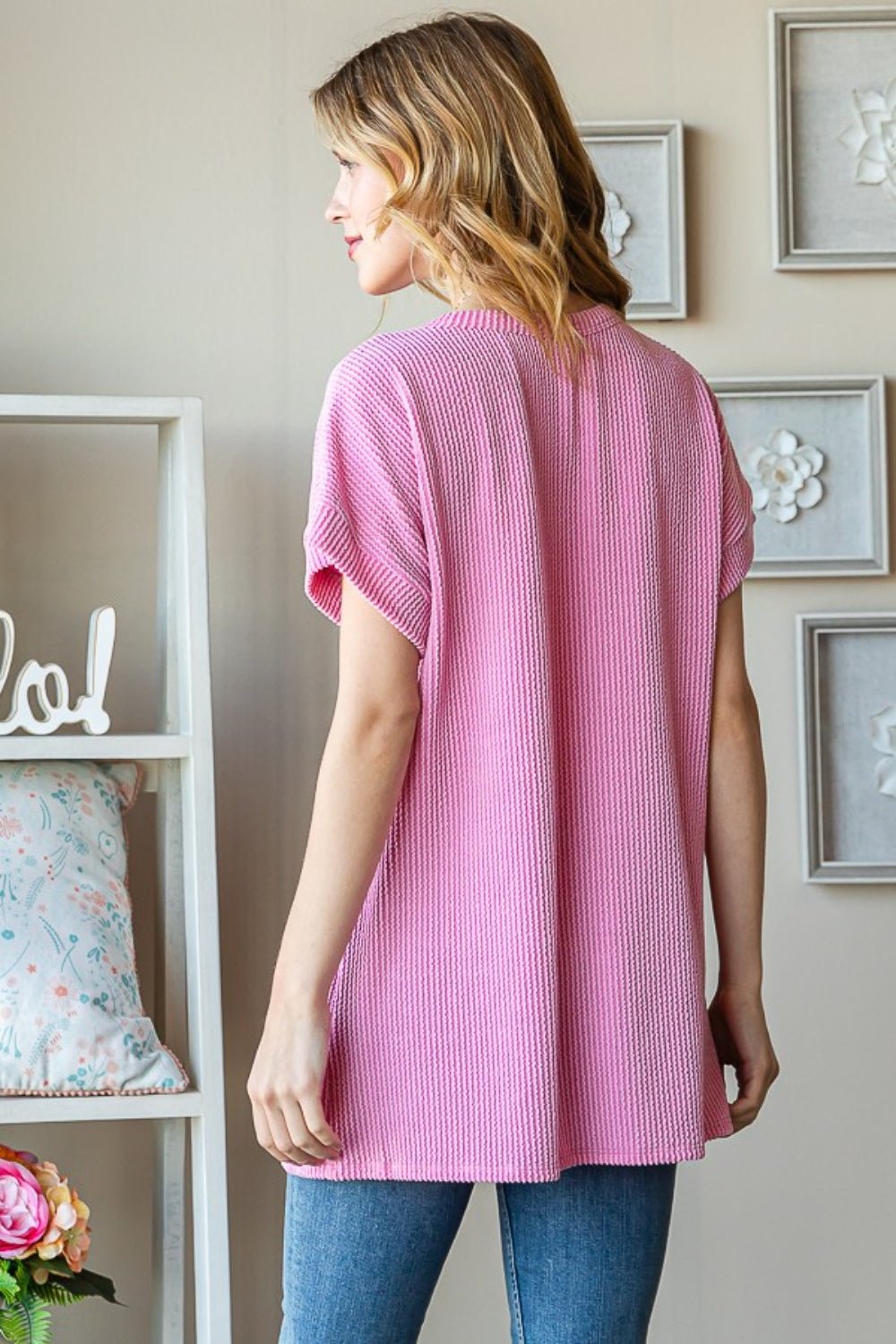 Heimish Full Size Letter Graphic Short Sleeve T-Shirt - Luminous Bear