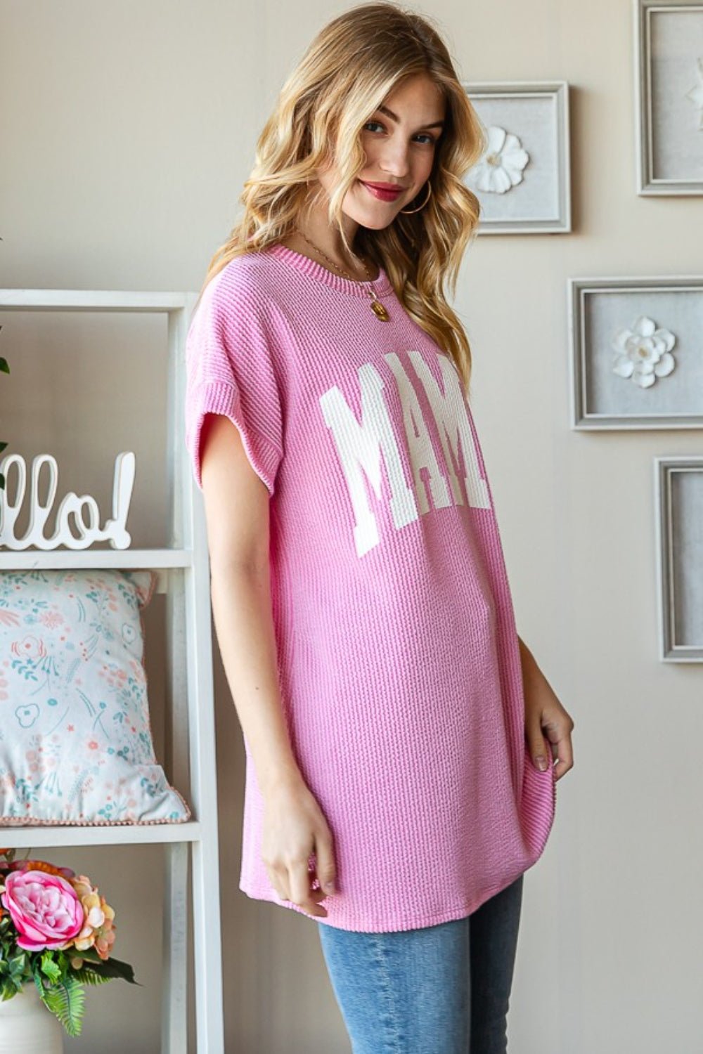 Heimish Full Size Letter Graphic Short Sleeve T-Shirt - Luminous Bear